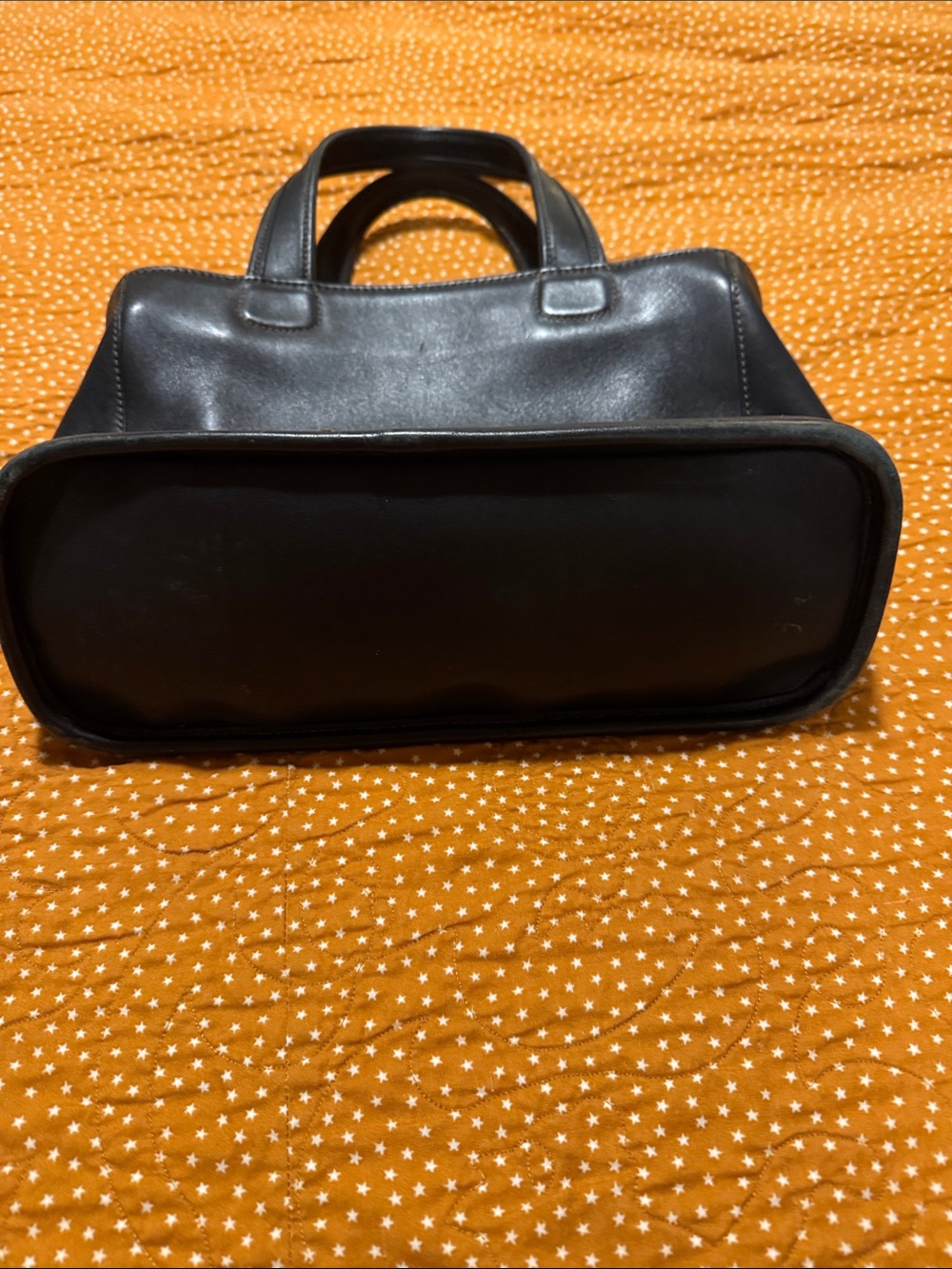 Coach Black Leather Top-Handle Tote - Picture 2 of 12